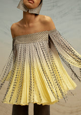 Silk Chiffon Off-Shoulder Top