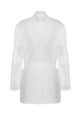 Single-Breasted Silk Organza Blazer