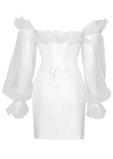 Swan Cotton Off-Shoulder Mini Dress