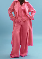 Wide-Leg Cupro Trousers