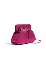 Constanza Metallic Leather Clutch Bag