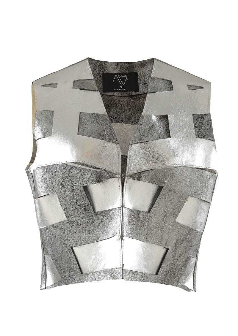 Aiden Cropped Leather Vest