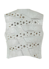 Aiden Studded Cropped Leather Vest