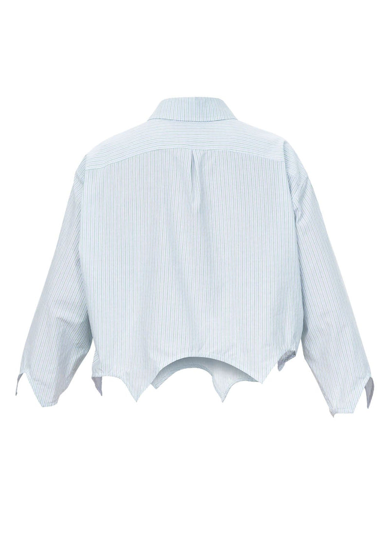 Asymmetric Cropped Cotton Shirt