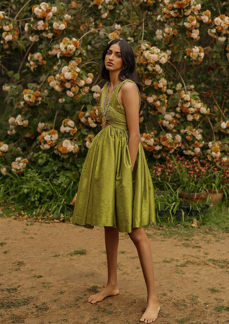 Szabo Sihag - Asymmetrical Taffeta Cut-Out Dress MADAMVOYAGE Szabo Sihag - Asymmetrical Taffeta Cut-Out Dress MADAMVOYAGE