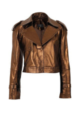 Audax Cropped Leather Jacket