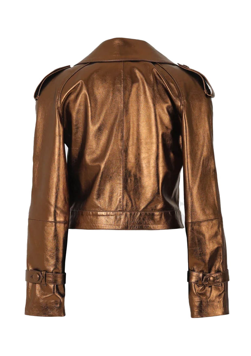 Audax Cropped Leather Jacket