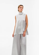 Calla High-Neck Silk Top