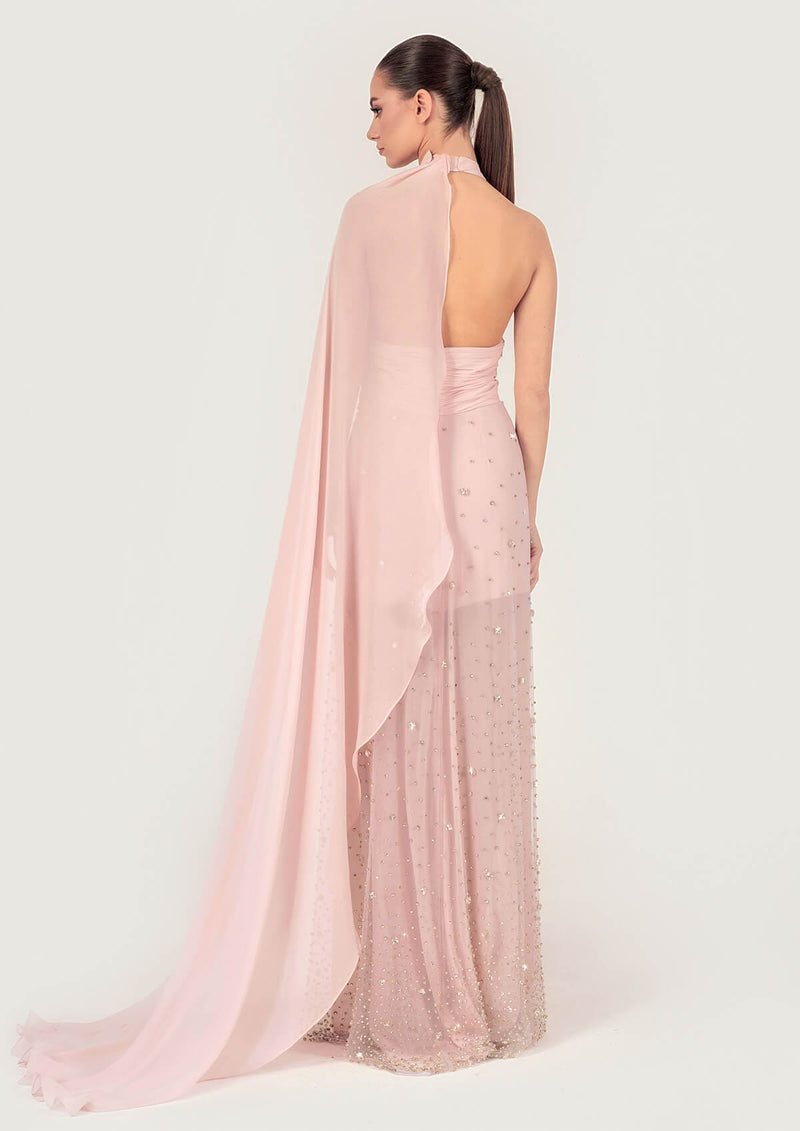 embellished asymmetric maxi dress Monika Dimova