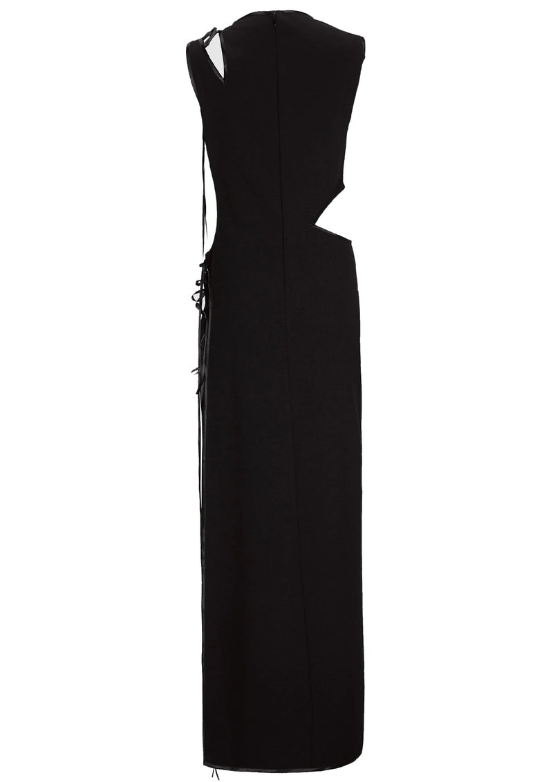 Cut-Out Neoprene Maxi Dress