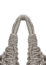 Diamond Crystal-Studded Woven Handbag
