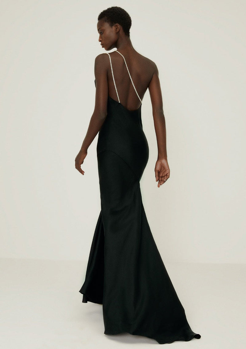 YVON - Iris Swarovski Silk Gown – MADAMVOYAGE