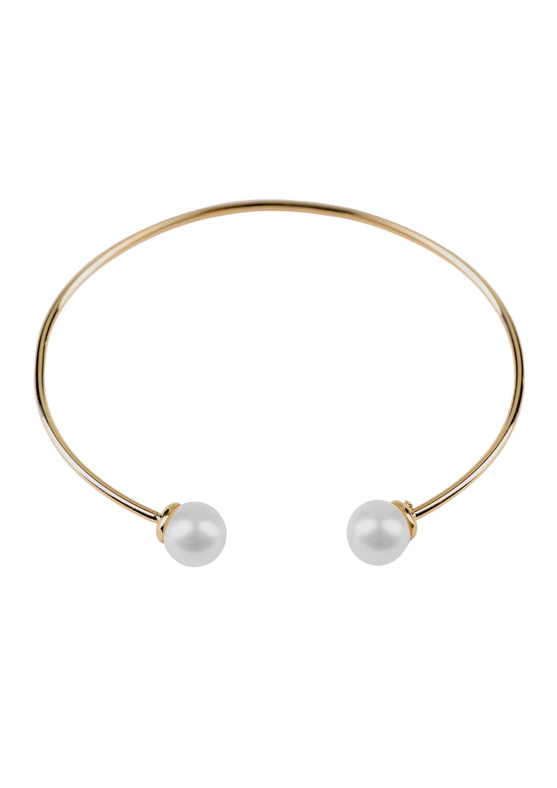 Filo Di Luna Pearl Gold Open Bracelet