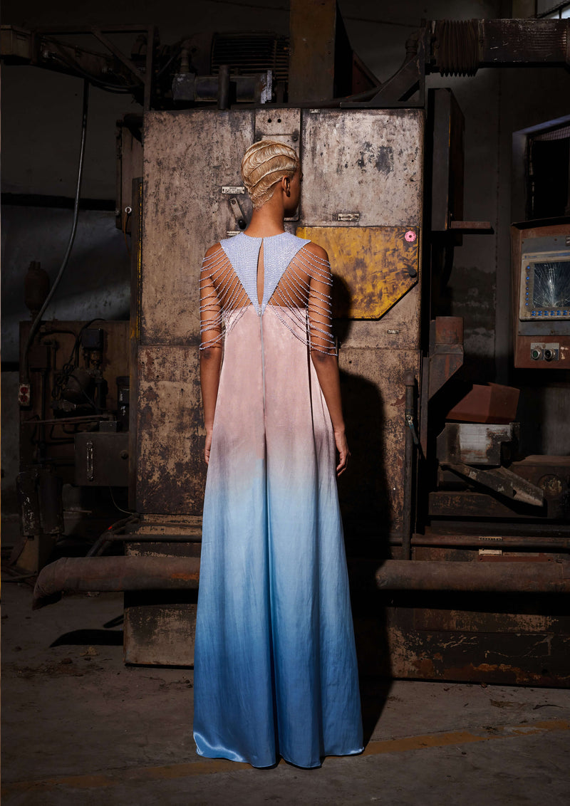 AKHL - Geometric Sequin Satin Maxi Dress MADAMVOYAGE AKHL - Geometric Sequin Satin Maxi Dress MADAMVOYAGE