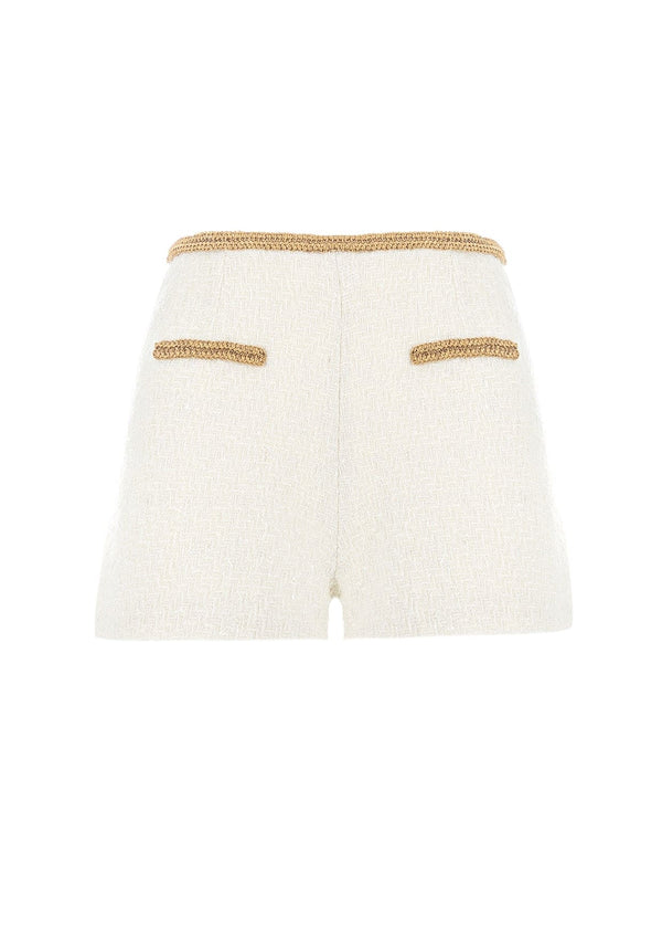 Gold Thread Tweed Shorts