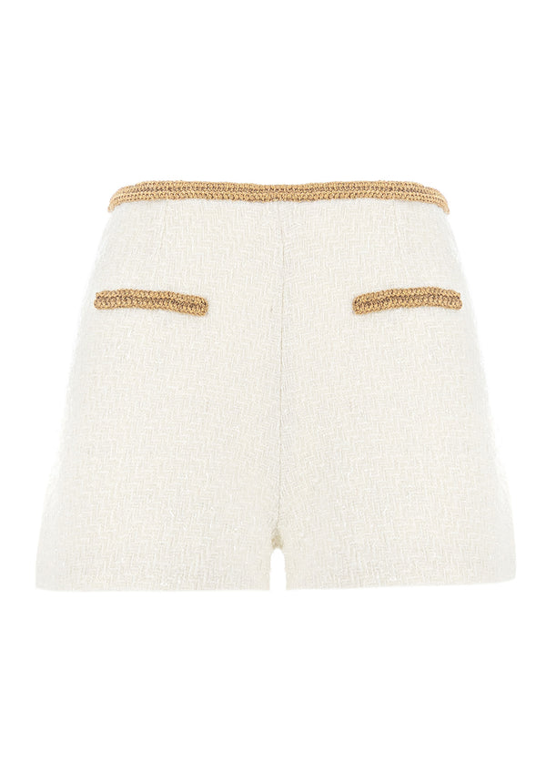 Gold Thread Tweed Shorts