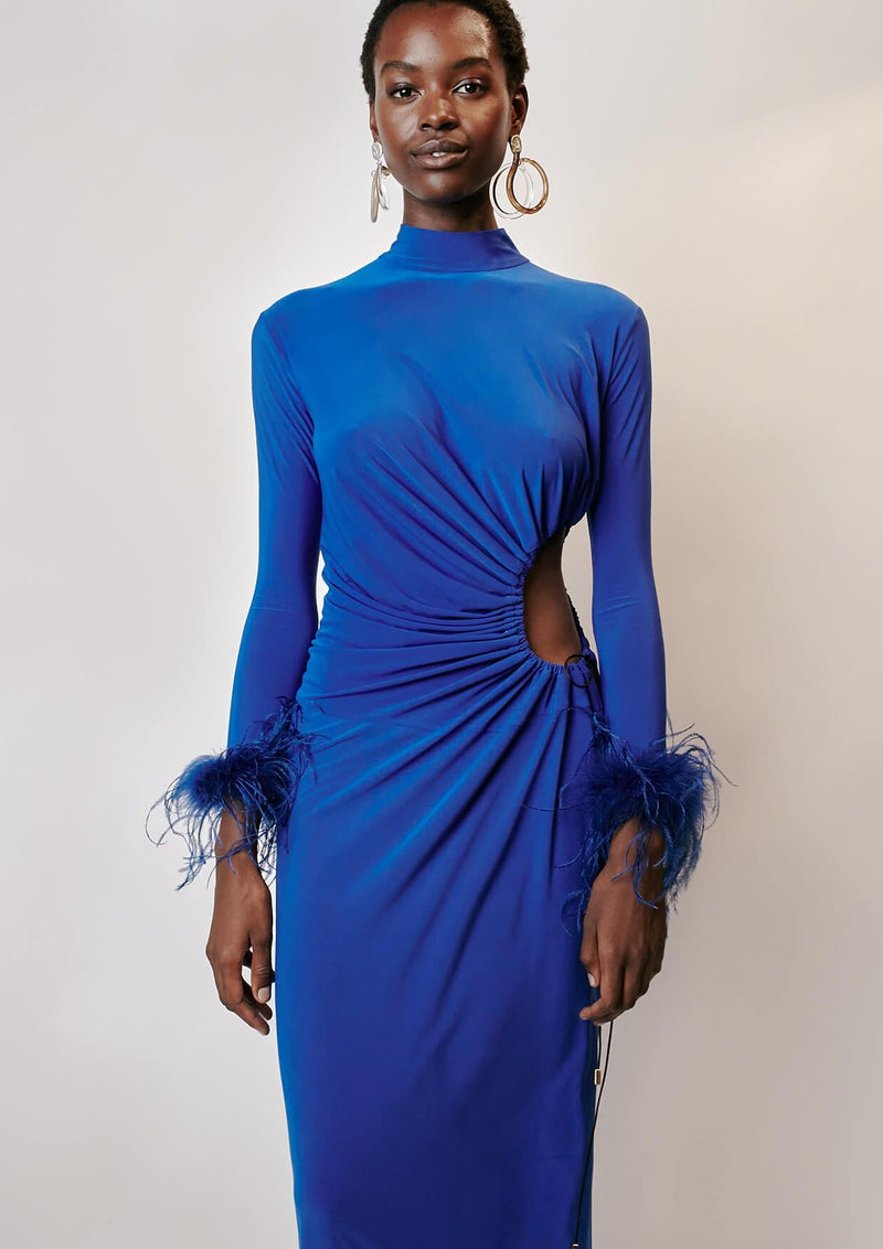 cut out knitted maxi dress JCPAJARES