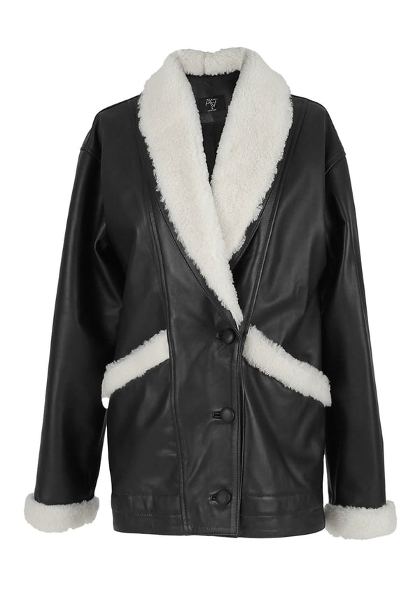 Hydra Oversized Shearling Leather Jacket