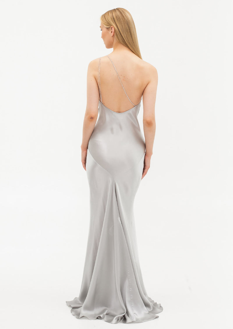 Iris Swarovski Silk Evening Dress