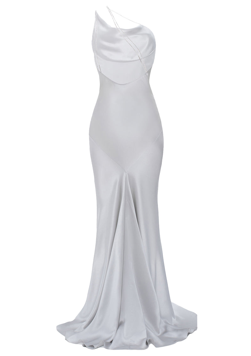 Iris Swarovski Silk Evening Dress