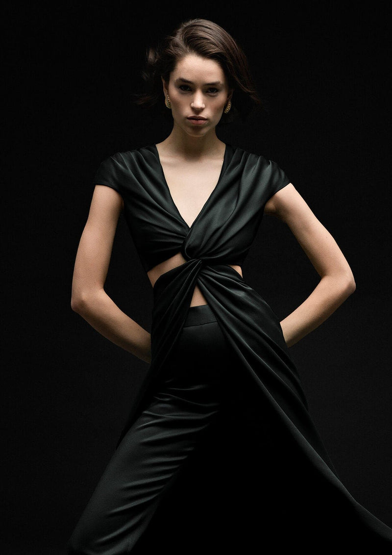 Knotted Floor-Length Top