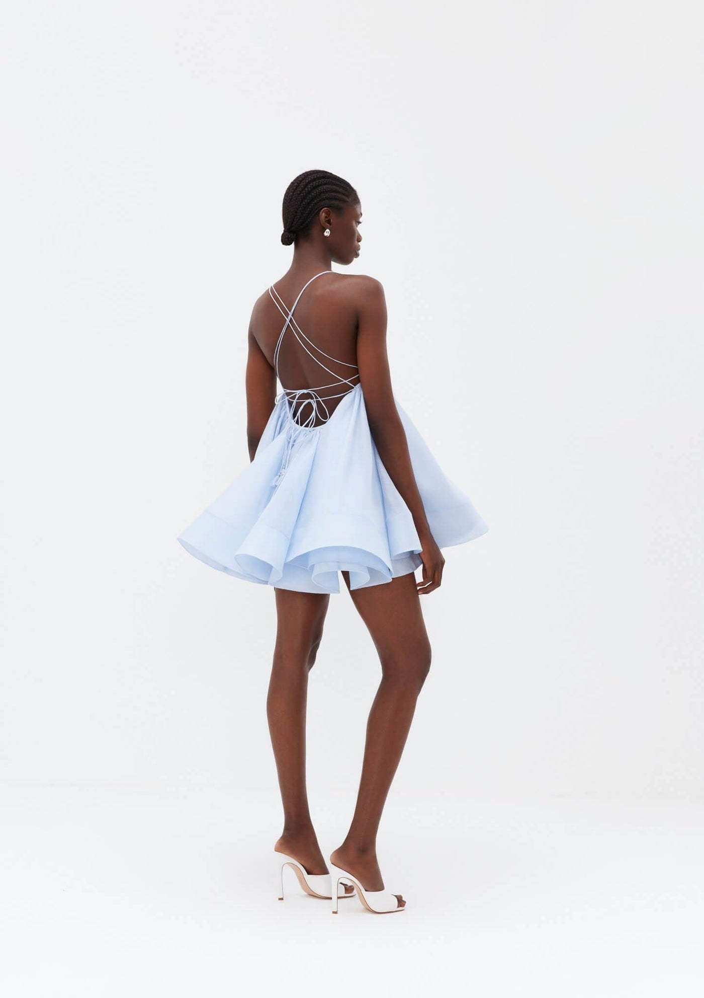 YVON - L'Etoile Du Sud Layered Linen-Silk Mini Dress – MADAMVOYAGE