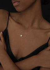 Luna Gold Pearl Necklace