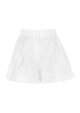 Magnolia High-Waisted Linen-Silk Shorts