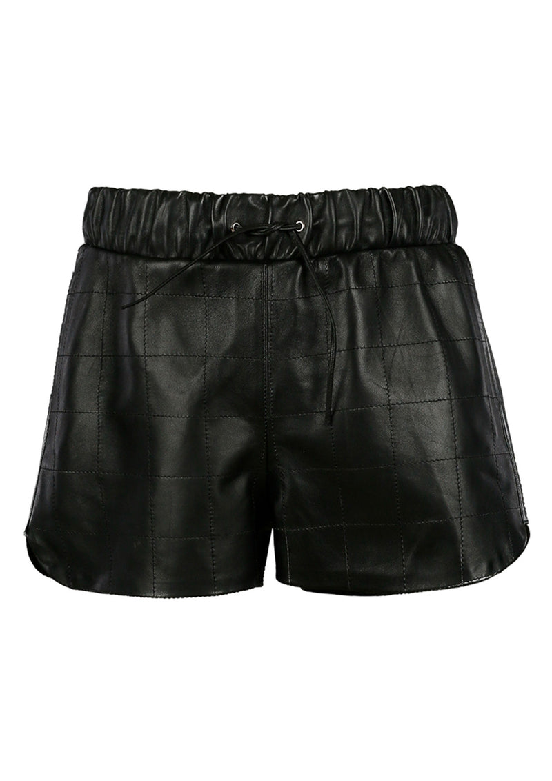 Maple Quilted Leather Shorts
