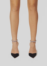 Mila Crystal-Studded Strap Stiletto Heel