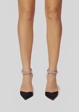 Mila Crystal-Studded Strap Stiletto Heel