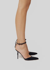 Mila Crystal-Studded Strap Stiletto Heel