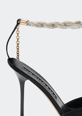 Mila Crystal-Studded Strap Stiletto Heel