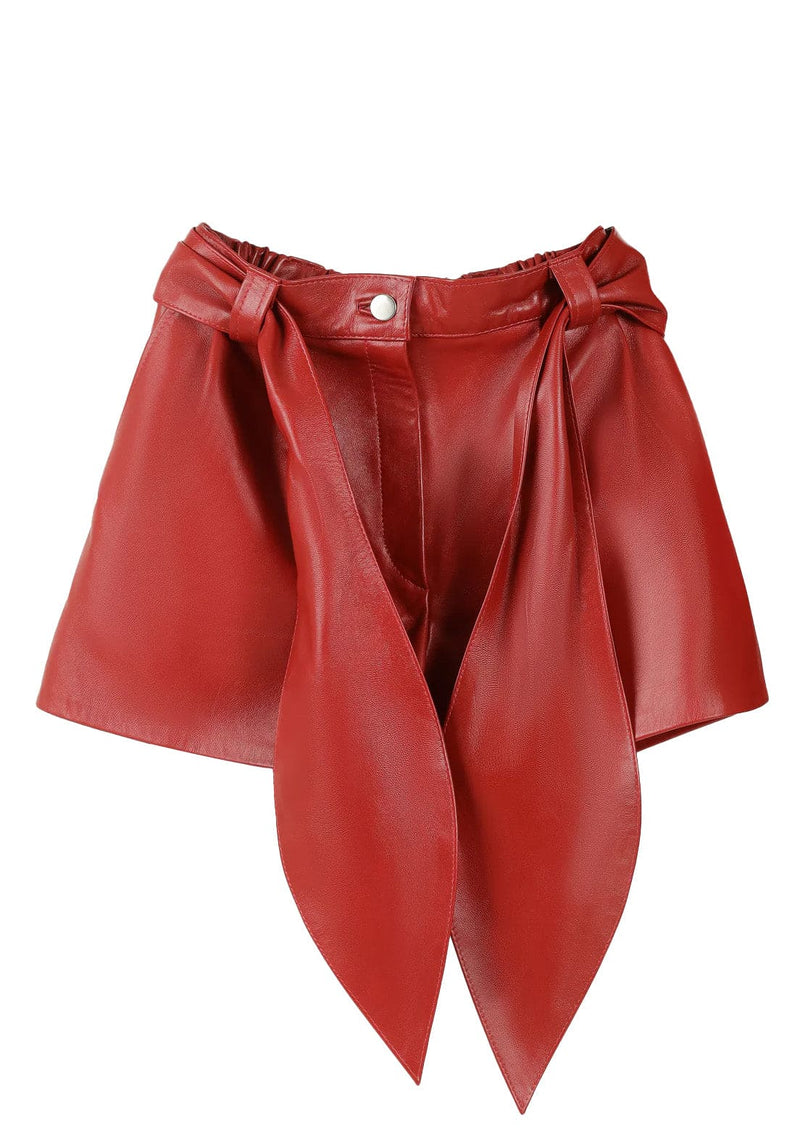 Moonbow Removable Belt Leather Shorts