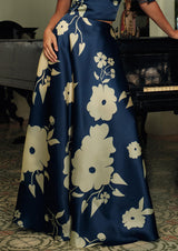 Moonlight Blossom Silk Maxi Skirt