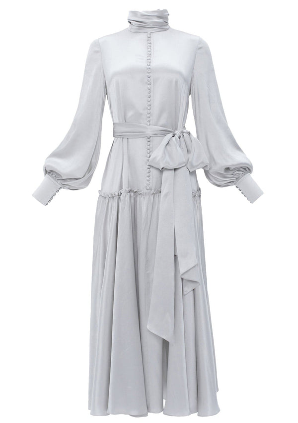 YVON - Iris Swarovski Silk Gown – MADAMVOYAGE