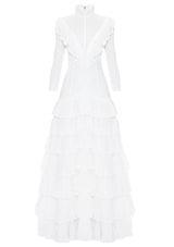 Narcisse Ruffled Cotton Maxi Dress