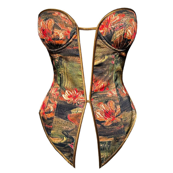 La Musa - Nymphaea Cut-Out Satin Corset – MADAMVOYAGE