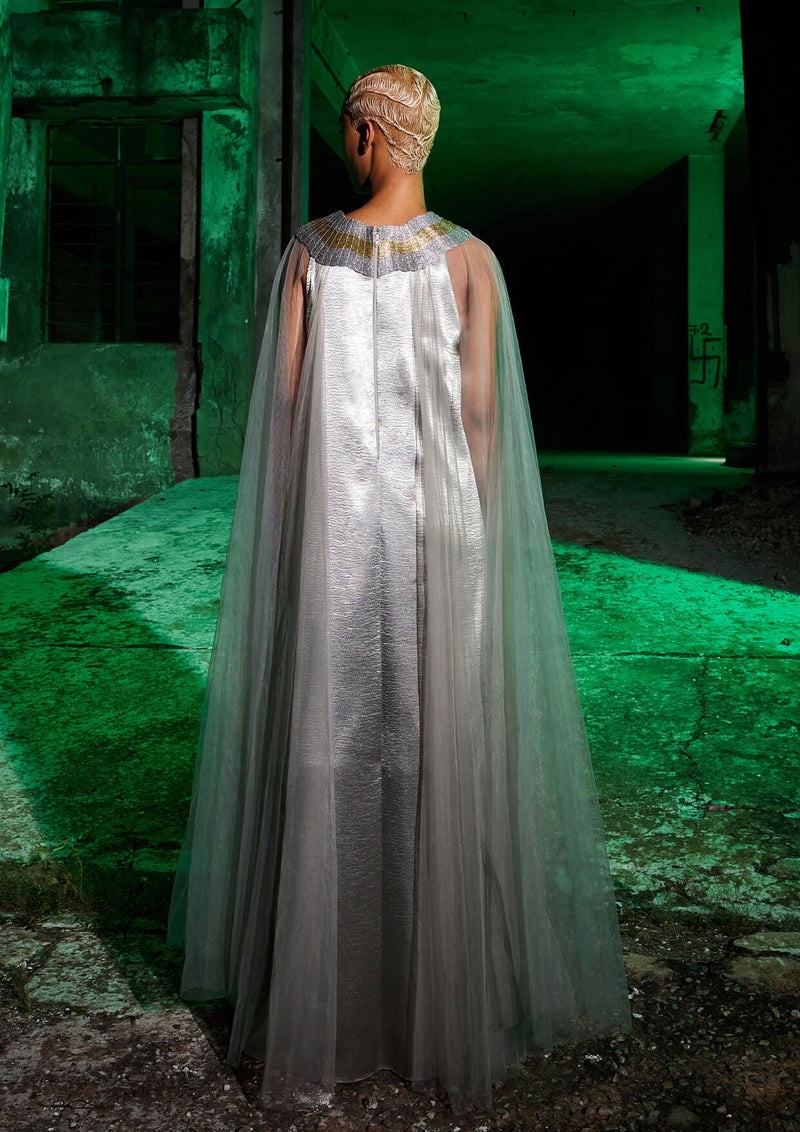 satin open sleeve dress Long Open Sleeve Satin Formal Mother of the Bride Dress