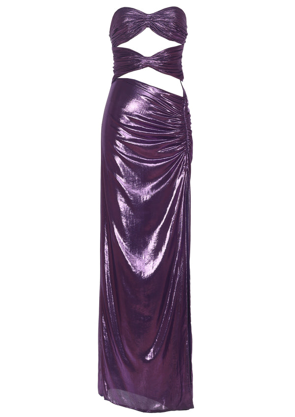 Sirena Cut-Out Lurex Maxi Dress