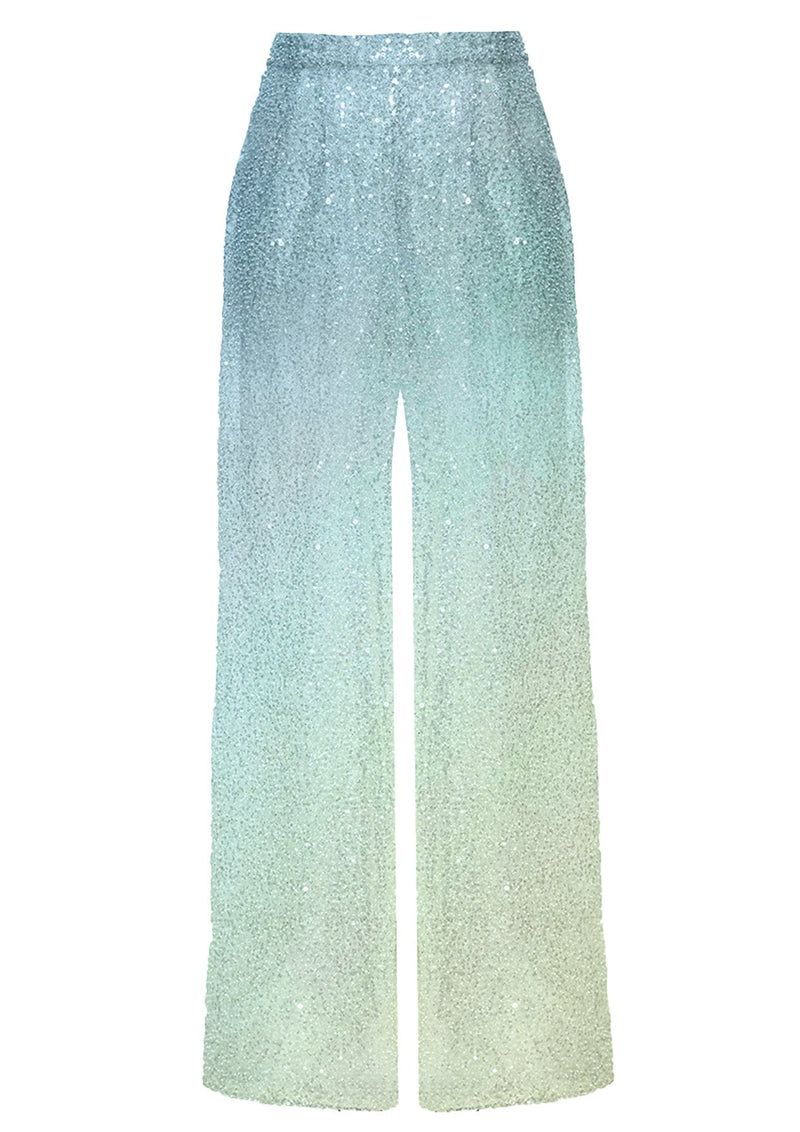 Terra Wide-Leg Sequin Trousers