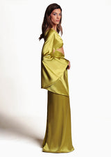 Thalia Bell Sleeve Cut-Out Maxi Dress
