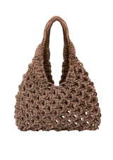 Vannifique Crystal-Studded Woven Handbag