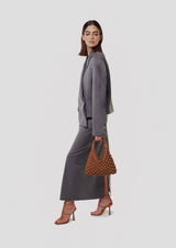 Vannifique Plain Woven Leather Handbag