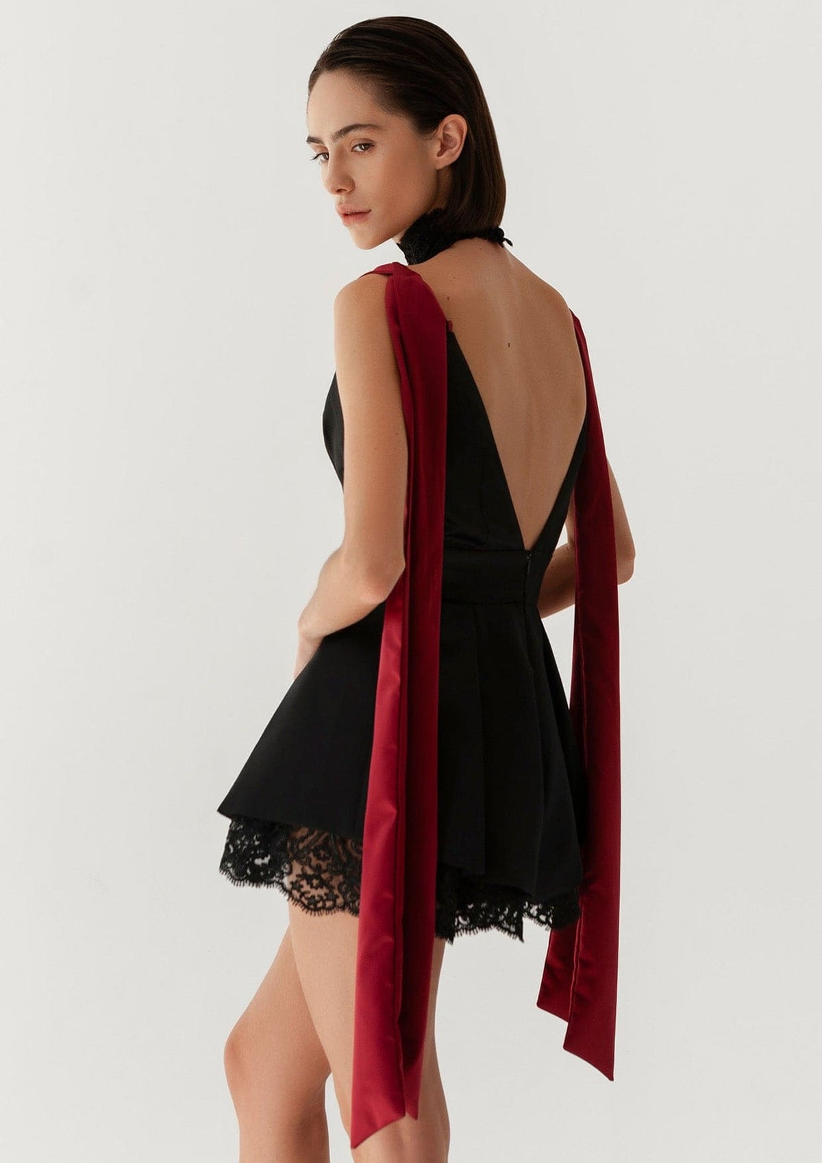 La Musa - Victory Lace Net Mini Jumpsuit – MADAMVOYAGE