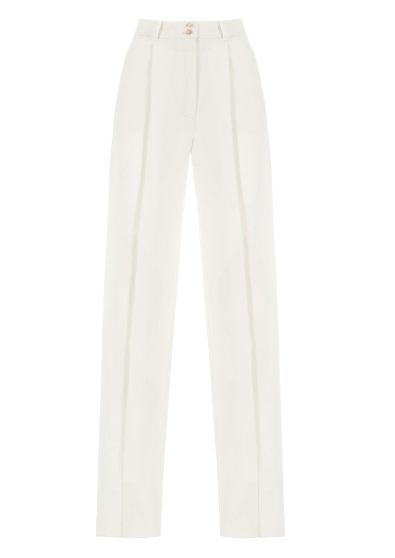 Wide-Leg Crepe Trousers