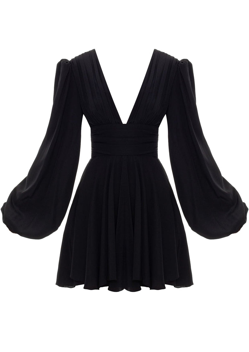 long sleeve mini silk dress Buy Pour Moi Black Louisa Satin Wrap Long Sleeve Short Dress from Next USA