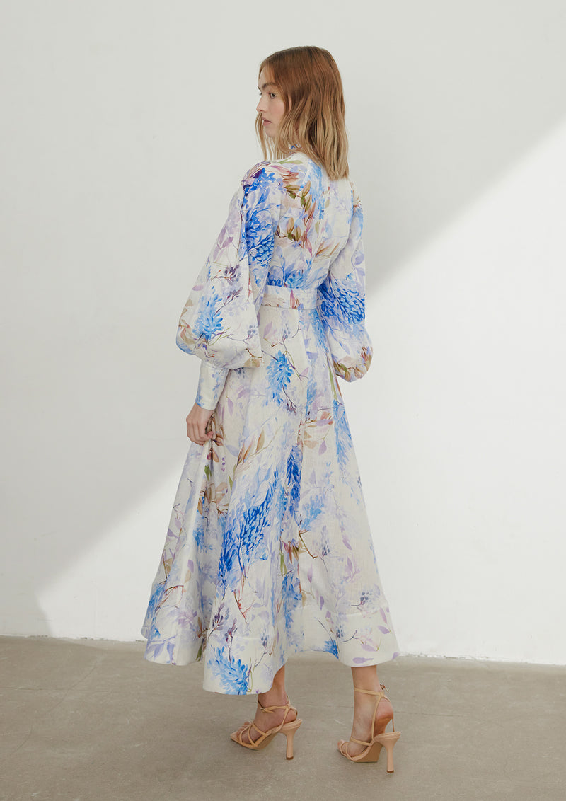 YVON - Jasmine Button-Down Linen Midi Dress MADAMVOYAGE YVON - Jasmine Button-Down Linen Midi Dress MADAMVOYAGE