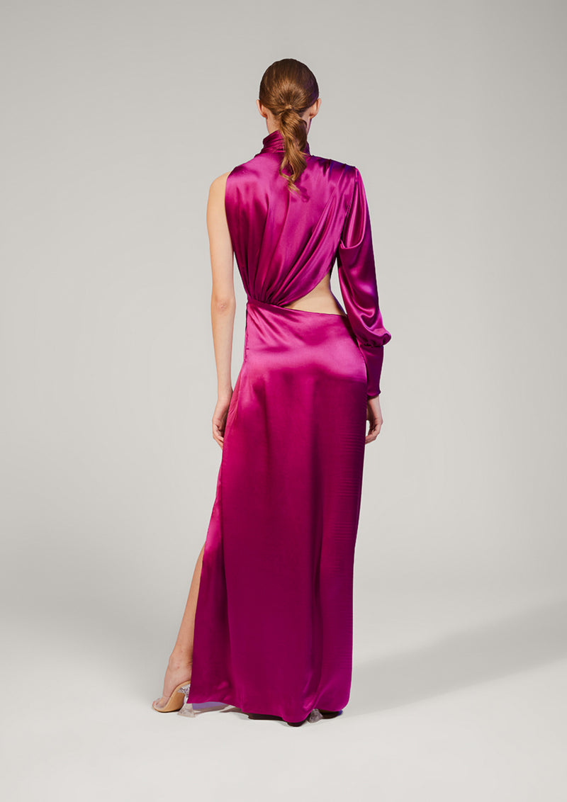 Aquarel Studio - Amaryllis Asymmetric Cut-Out Silk Maxi Dress MADAMVOYAGE Aquarel Studio - Amaryllis Asymmetric Cut-Out Silk Maxi Dress MADAMVOYAGE
