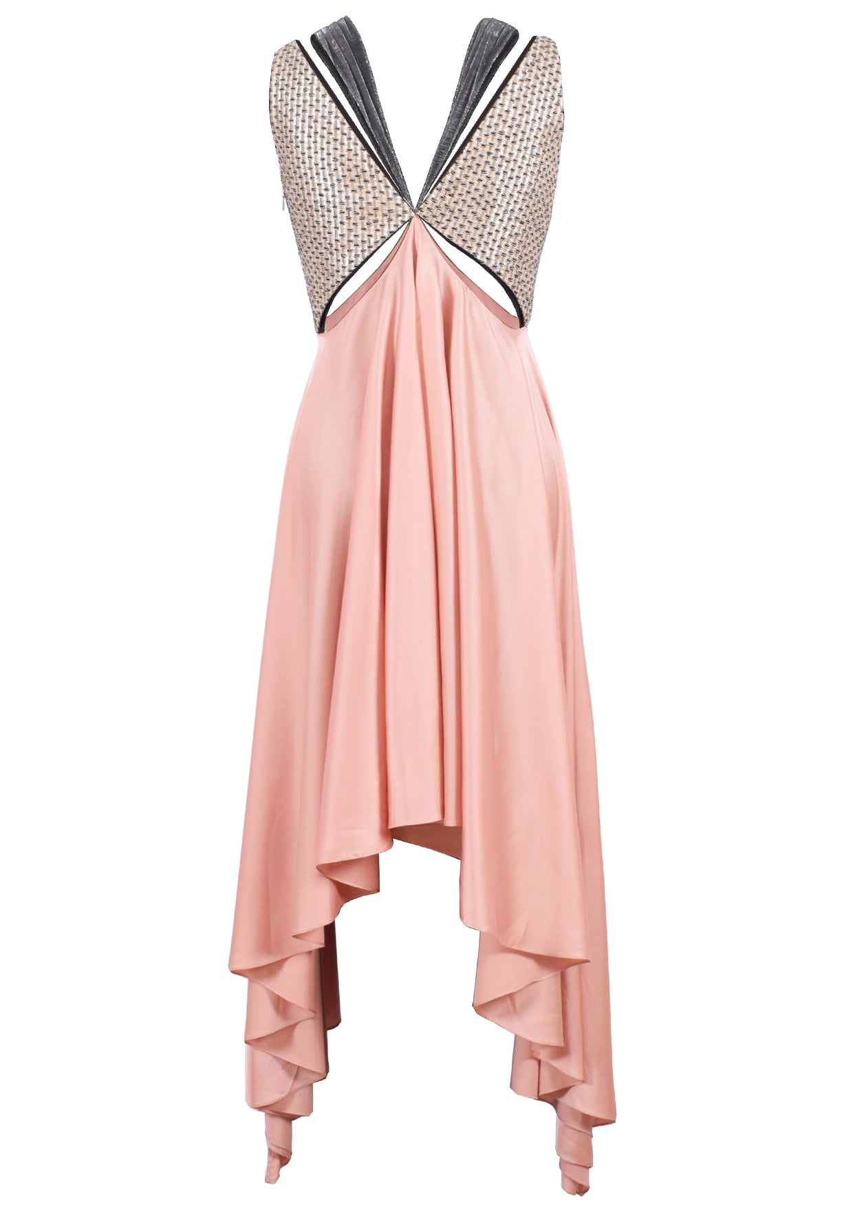 AKHL - Angular Cut-Out Satin Midi Dress – MADAMVOYAGE